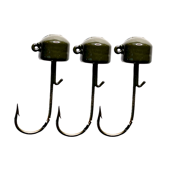Green Pumpkin Ned Rigs 3pk